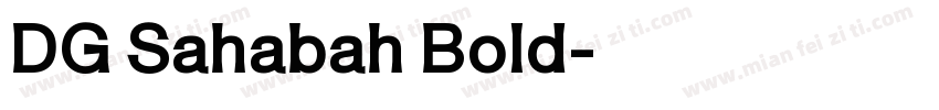 DG Sahabah Bold字体转换